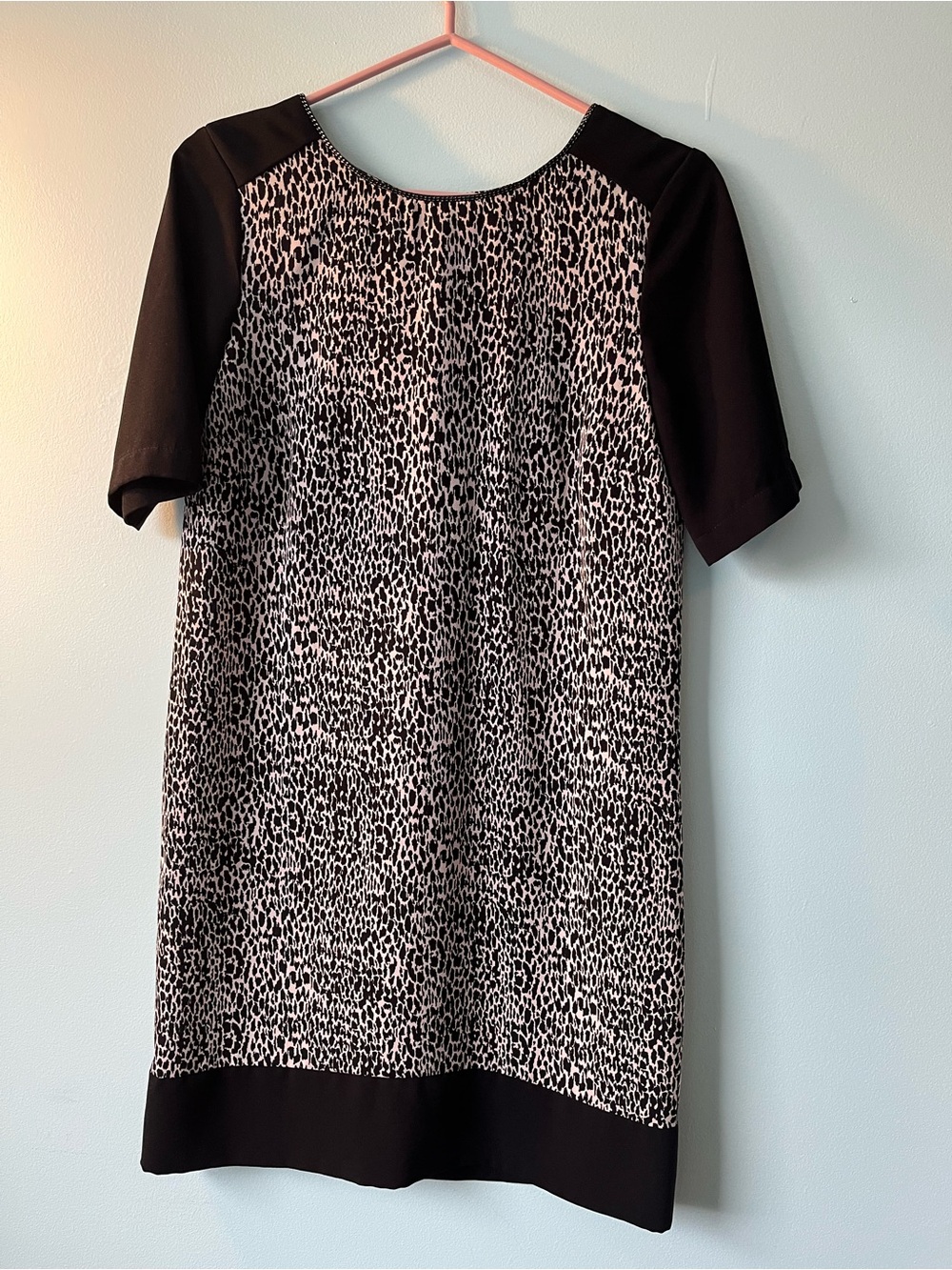 Wallis Black and White Leopard Print Shift Dress
